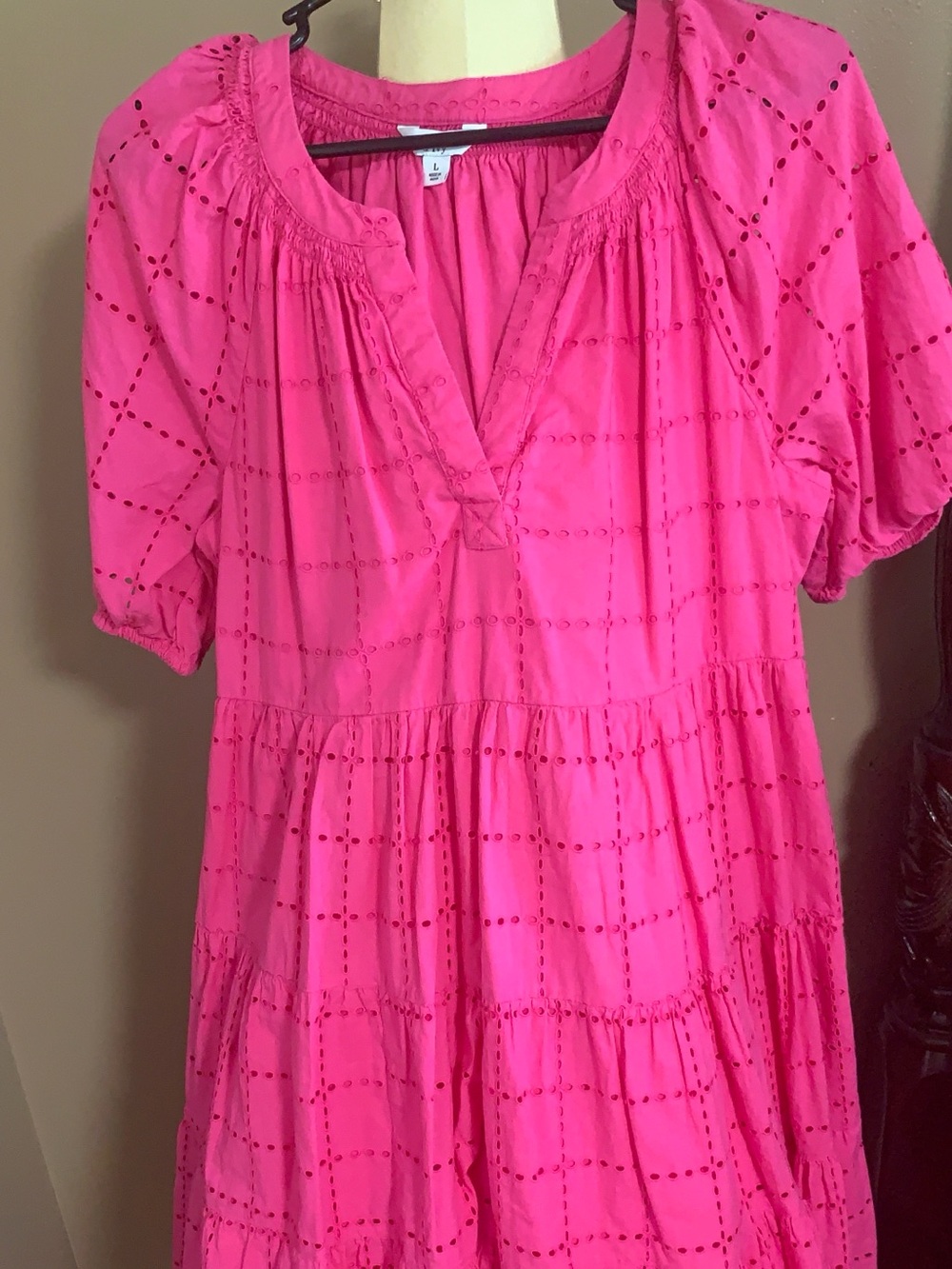 Crown &ivy size L Bright Pink dress